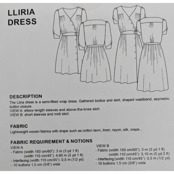 Lot 2 'Vintage' Dress Patterns PAULINE ALICE "Lliria"  THE ASSEMBLY LINE "Tulip" - Picture 11 of 12